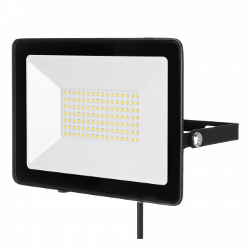 LED Floodlight 100W 230V IP65 BLACK cold white light TYPE: NAS-100WC
