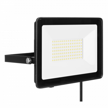 LED Floodlight 100W 230V IP65 BLACK cold white light TYPE: NAS-100WC