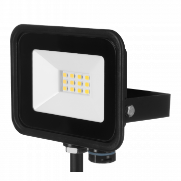 LED Floodlight 10W 230V IP65 BLACK neutral white light TYPE: NAS-10WN