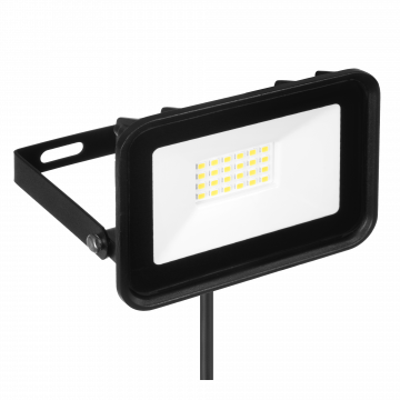 LED Floodlight 20W 230V IP65 BLACK warm white light TYPE: NAS-20WW
