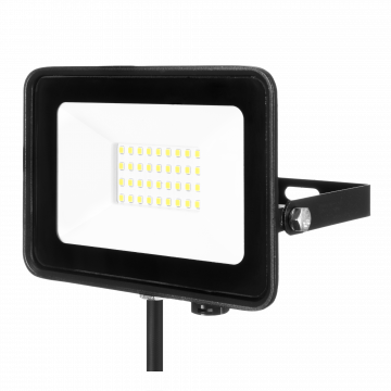 LED Floodlight 30W 230V IP65 BLACK cold white light TYPE: NAS-30WC