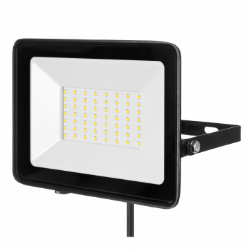 LED Floodlight 50W 230V IP65 BLACK cold white light TYPE: NAS-50WC