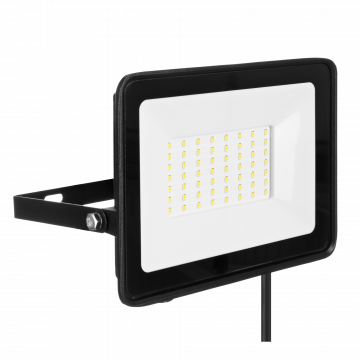 LED Floodlight 50W 230V IP65 BLACK cold white light TYPE: NAS-50WC