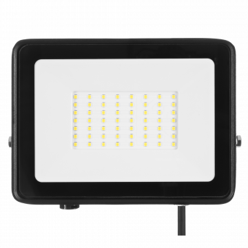 LED Floodlight 50W 230V IP65 BLACK warm white light TYPE: NAS-50WW