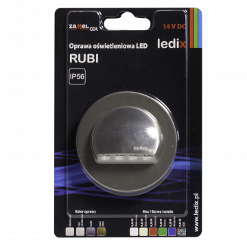 RUBI LED lamp surface mounted 14V DC steel RGB with frame TYPE: 09-111-26