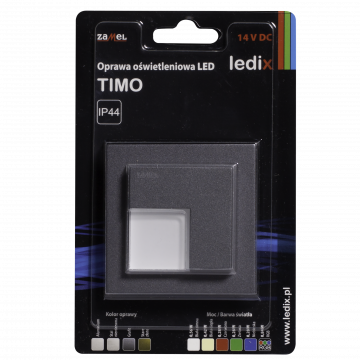 TIMO LED lamp flush mounted 14V DC graphite warm white with frame TYPE: 07-211-32