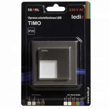 TIMO LED lamp flush mounted 230V AC steel cold white TYPE: 07-221-21