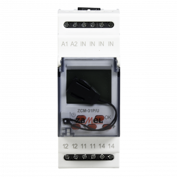 ASTRONOMICAL ONE-CHANNEL TIME PROGRAMMER WITH EXTERNAL MEMORY 24-250V AC / 30-300V DC TYP: ZCM-31P/U