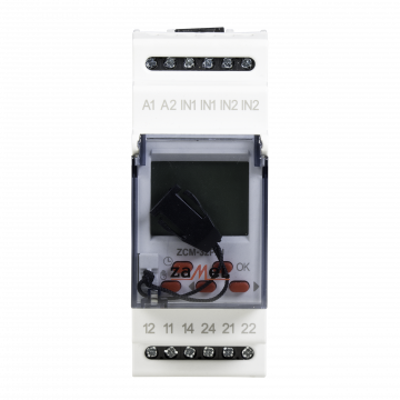 ASTRONOMICAL TWO-CHANNEL TIME PROGRAMMER WITH EXTERNAL MEMORY 24-250V AC / 30-300V DC TYP: ZCM-32P/U