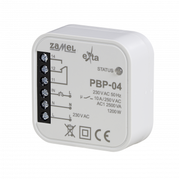 BISTABLE RELAY  UNIVERSAL INBOX 230V AC, 10A TYPE: PBP-04