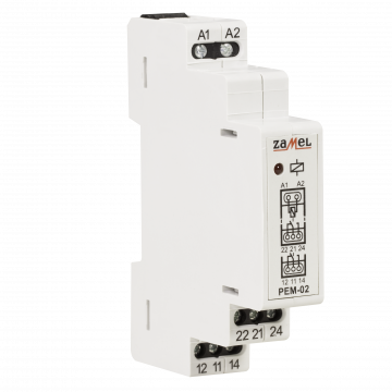ELECTROMAGNETIC RELAY 12V AC/DC 2x8A TYPE: PEM-02/012