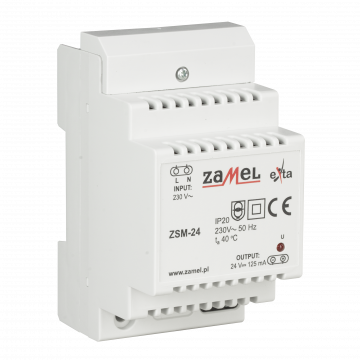 STABILIZED POWER SUPPLIER 24V DC 1,25A TYPE: ZSM-24