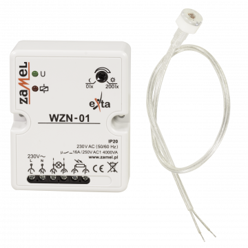 SURFACE MOUNTED TWILIGHT SWITCH with 1m SENSOR 230V/16A/IP21 TYPE: WZN-01/S1