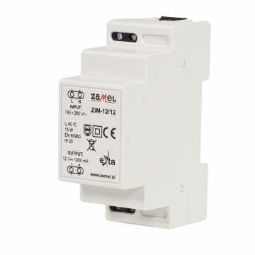 SWITCHED-MODE POWER SUPPLY 12V DC 1,2A TYPE: ZIM-12/12