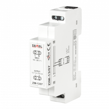 SWITCHED-MODE POWER SUPPLY 13,7V DC 0,7A TYPE: ZIM-13/07