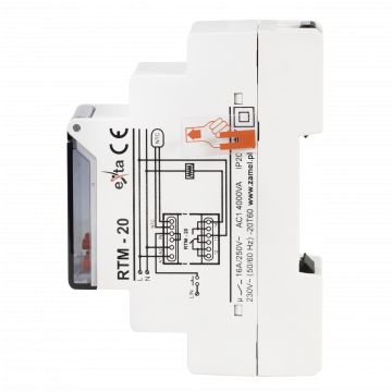 TEMPERATURE REGULATOR 5-60C WITHOUT PROBE 230V TYPE: RTM-20