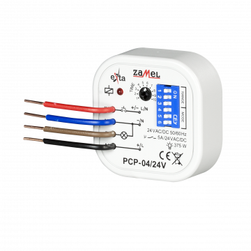 TIME RELAY MULTIFUNCTIONAL 24V AC/DC TYPE: PCP-04/24V