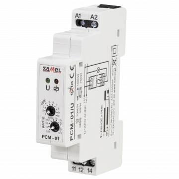 TIME RELAY ON-DELAY 12-240V AC/DC TYPE: PCM-01/U