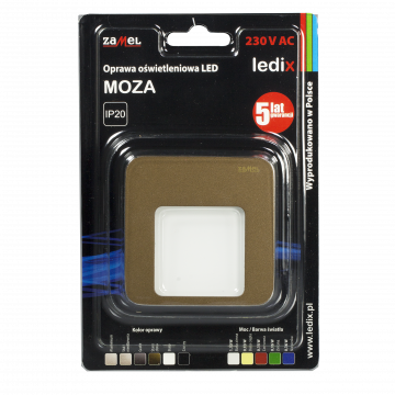 MOZA LED lamp flush mounted 230V AC gold warm white TYPE: 01-221-42