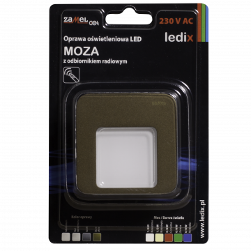 MOZA LED lamp flush mounted 230V AC RF receiver gold cold white TYPE: 01-224-41