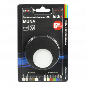 MUNA LED fixture FM 14V DC black, warm white type: 02-211-62