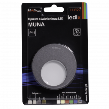 MUNA LED lamp flush mounted 14V DC graphite RGB TYPE: 02-211-36