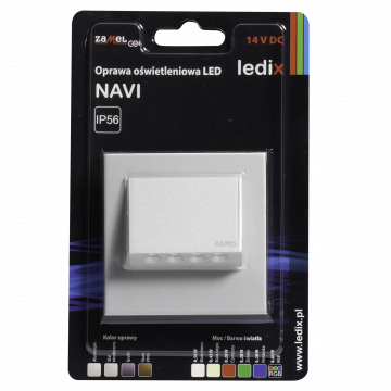 NAVI LED lamp flush mounted 14V DC aluminium cold white with frame TYPE: 11-211-11