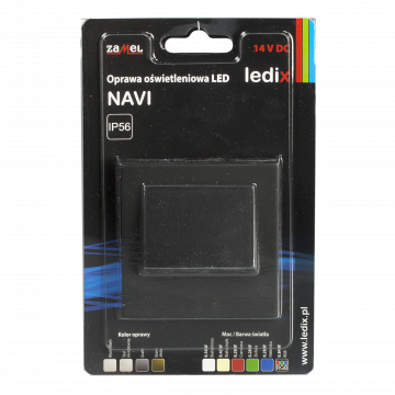 NAVI LED lamp flush mounted 14V DC black warm white with frame TYPE: 11-211-62