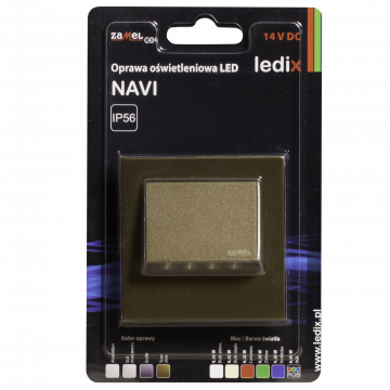 NAVI LED lamp flush mounted 14V DC gold RGB with frame TYPE: 11-211-46