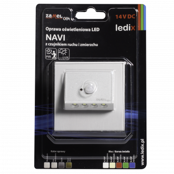 NAVI LED lamp flush mounted 14V DC motion sensor aluminium cold white TYPE: 11-212-11