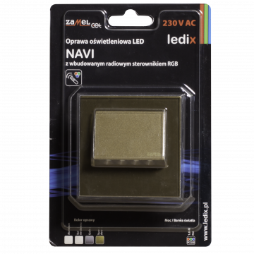 NAVI LED lamp flush mounted 230V AC gold RGB controller TYPE: 11-225-46