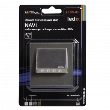 NAVI LED lamp flush mounted 230V AC steel RGB controller TYPE: 11-225-26