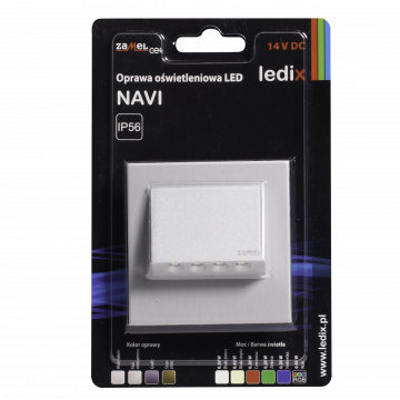 NAVI LED lamp surface mounted 14V DC aluminium warm white with frame TYPE: 11-111-12