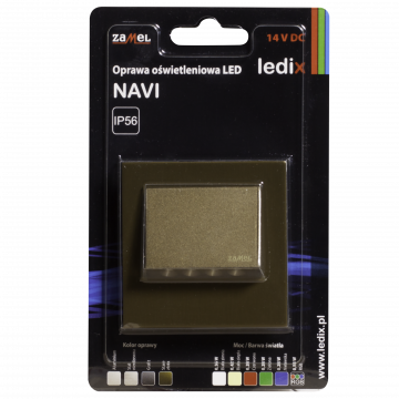 NAVI LED lamp surface mounted 14V DC gold cold white with frame TYPE: 11-111-41