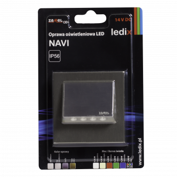 NAVI LED lamp surface mounted 14V DC steel cold white with frame TYPE: 11-111-21