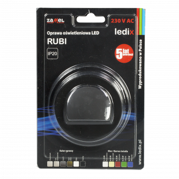 RUBI LED fixture FM 230V AC black cold white type: 09-221-61