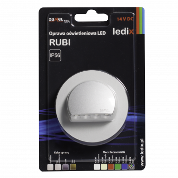 RUBI LED lamp flush mounted 14V DC aluminium warm white with frame TYPE: 09-211-12