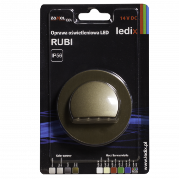 RUBI LED lamp flush mounted 14V DC gold cold white with frame TYPE: 09-211-41