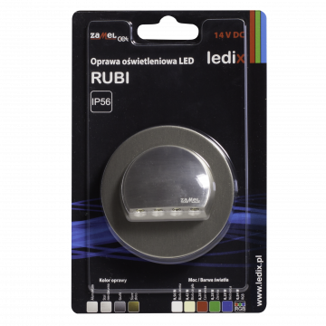 RUBI LED lamp flush mounted 14V DC steel cold white with frame TYPE: 09-211-21
