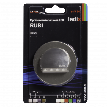RUBI LED lamp flush mounted 14V DC steel RGB with frame TYPE: 09-211-26