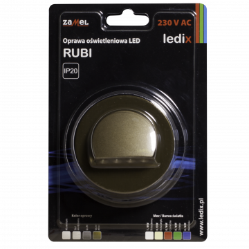 RUBI LED lamp flush mounted 230V AC gold warm white TYPE: 09-221-42