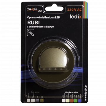 RUBI LED lamp flush mounted 230V AC RF receiver gold cold white TYPE: 09-224-41