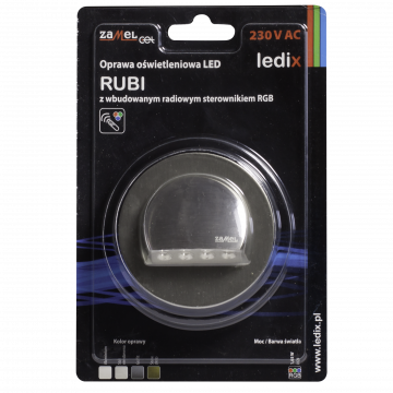 RUBI LED lamp flush mounted 230V AC steel RGB controller TYPE: 09-225-26