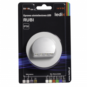RUBI LED lamp surface mounted 14V DC aluminium warm white with frame TYPE: 09-111-12