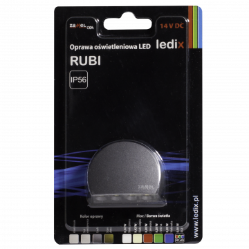 RUBI LED lamp surface mounted 14V DC graphite cold white TYPE: 08-111-31