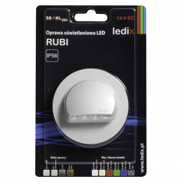 RUBI LED lamp surface mounted 14V DC RGB aluminium, with frame TYPE: 09-111-16