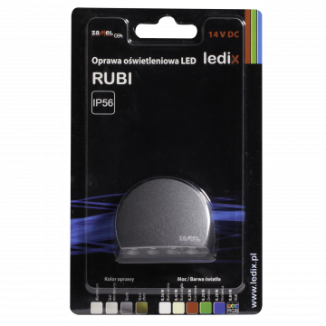 RUBI LED lamp surface mounted 14V DC RGB graphite TYPE: 08-111-36