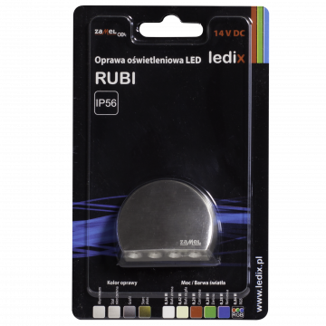 RUBI LED lamp surface mounted 14V DC steel cold white TYPE: 08-111-21