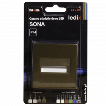 SONA LED lamp surface mounted 14V DC gold RGB square frame TYPE: 14-211-46
