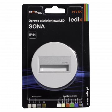 SONA LED lamp surface mounted 14V DC RGB aluminium, round frame TYPE: 13-211-16